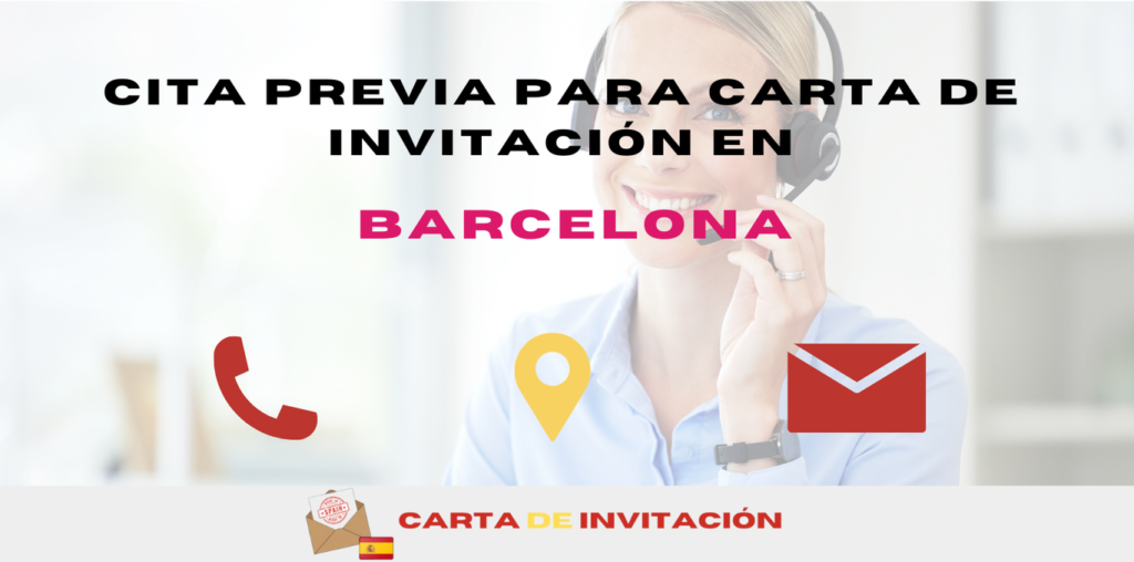 cita previa para carta de invitación en Barcelona