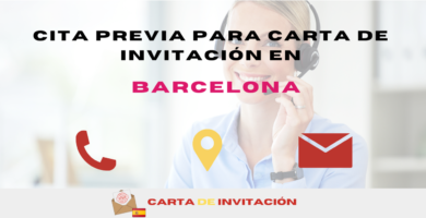 cita previa para carta de invitación en Barcelona