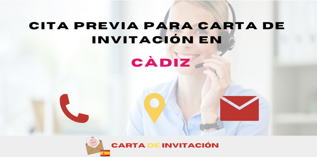 cita previa para solicitar carta de invitación en Cádiz