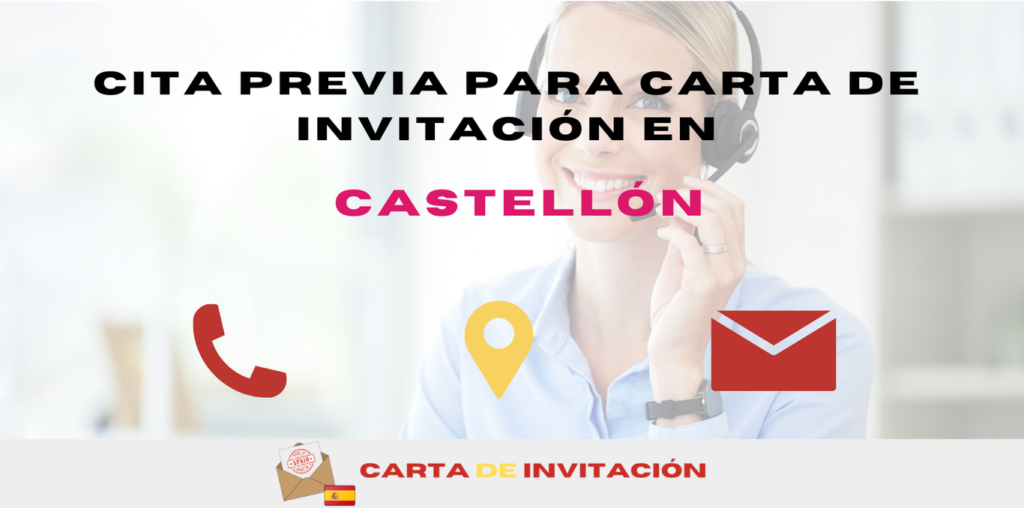 cita previa para solicitar carta de invitación en Castellón