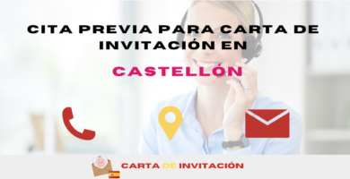 cita previa para solicitar carta de invitación en Castellón