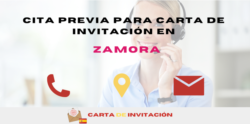 cita previa para carta de invitación en Zamora