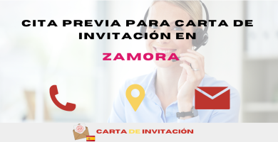 cita previa para carta de invitación en Zamora