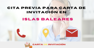 cita previa para carta de invitación en Ilas Baleares