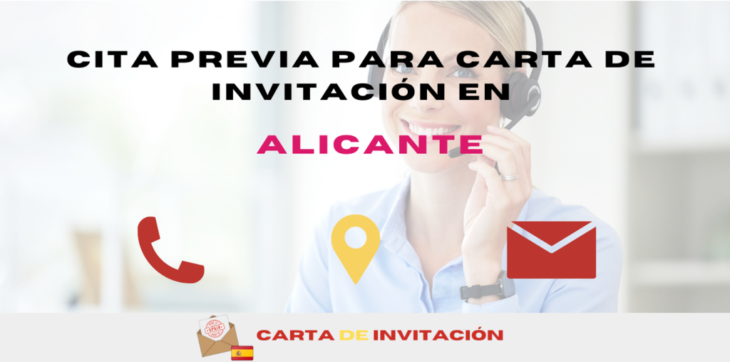 cita previa para carta de invitación en Alicante