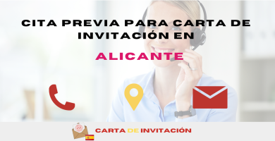 cita previa para carta de invitación en Alicante